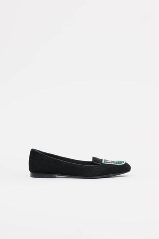 Dior Suede Rose Shield Loafer