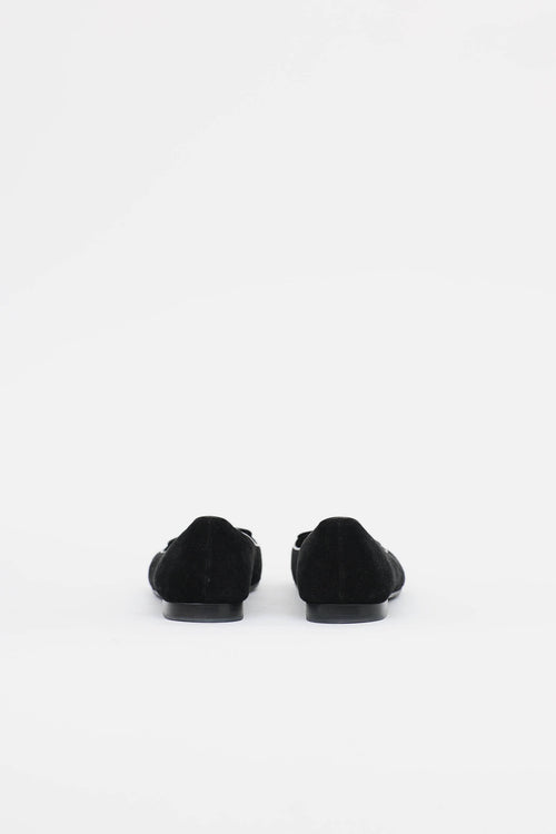 Dior Suede Rose Shield Loafer