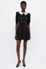 Alessandra Rich Contrast Collar Dress