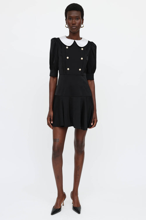 Alessandra Rich Contrast Collar Dress