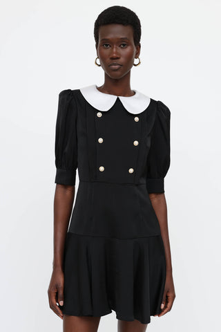 Alessandra Rich Contrast Collar Dress
