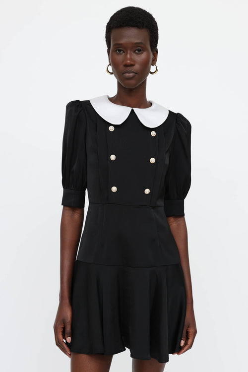Alessandra Rich Contrast Collar Dress
