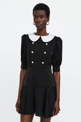 Alessandra Rich Contrast Collar Dress
