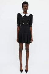 Alessandra Rich Contrast Collar Dress