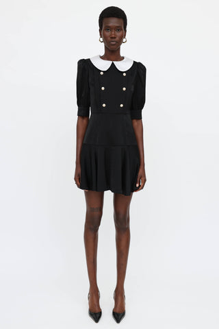 Alessandra Rich Contrast Collar Dress