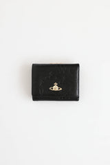 Vivienne Westwood black leather trifold wallet