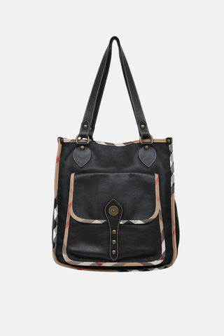 Burberry Nova Check Trim Tote Bag