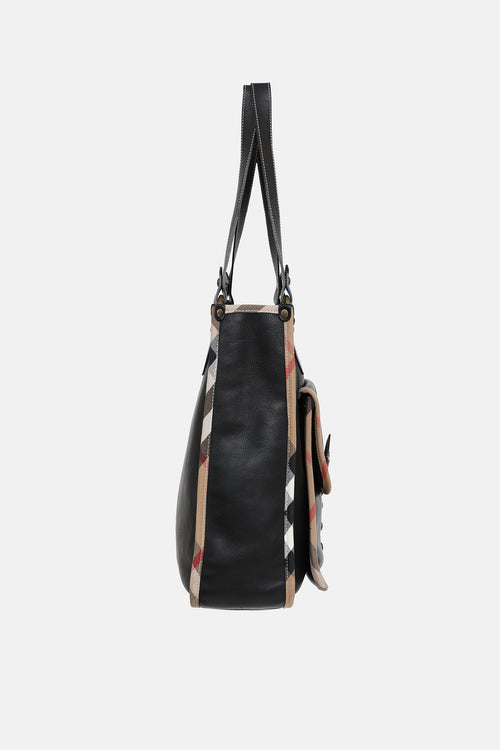 Burberry Nova Check Trim Tote Bag