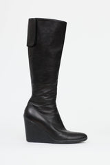 Prada Leather Wedge Boot