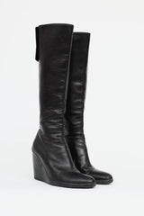 Prada Leather Wedge Boot