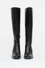 Prada Leather Wedge Boot