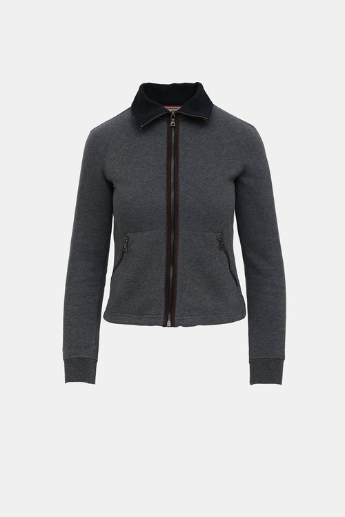 Prada Sport Elbow Patch Zip Jacket