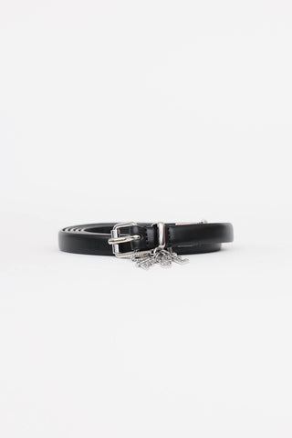 Crystal Charm Wrap Belt