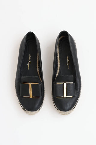 Ferragamo Bow Sannio Espadrilles Flat
