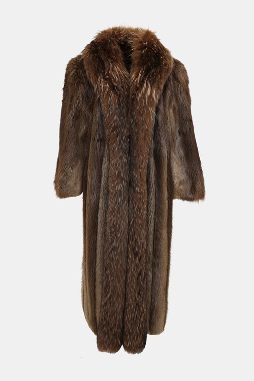VSP Archive Shawl Panelled Fur Coat