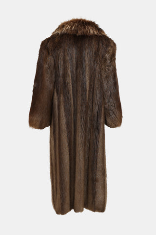 VSP Archive Shawl Panelled Fur Coat