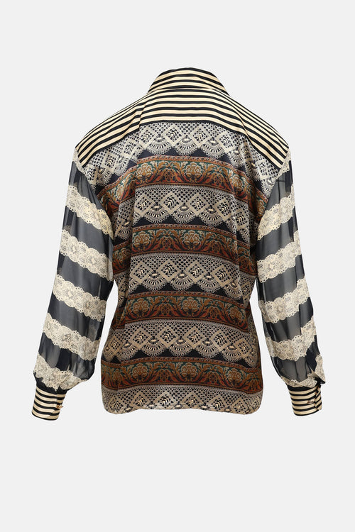 Escada Silk Button Up Top