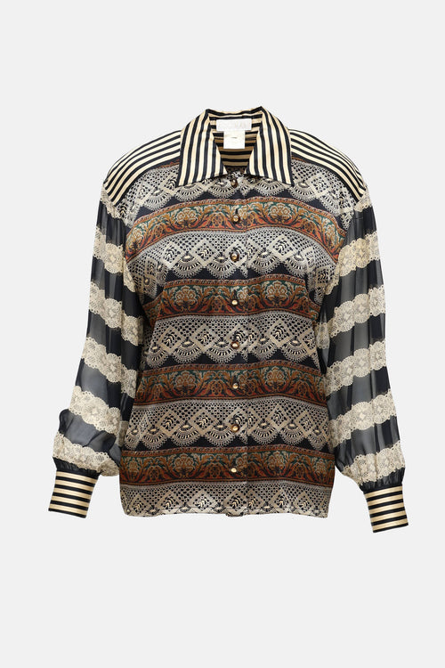 Escada Silk Button Up Top