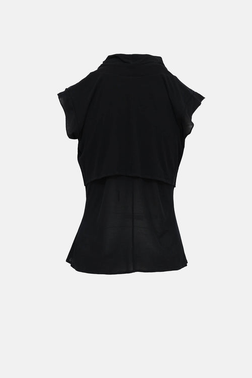 Saint Laurent Draped Sleeveless Top