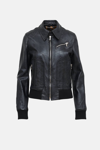Dolce & Gabbana Leather Biker Jacket