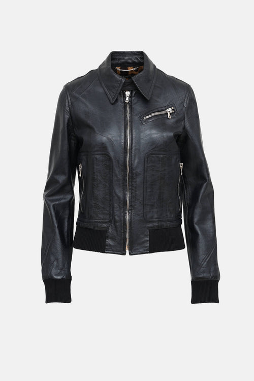 Dolce & Gabbana Leather Biker Jacket