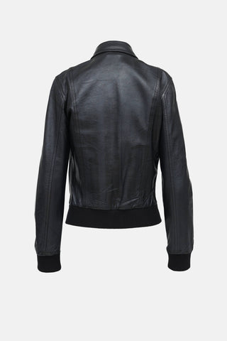 Dolce & Gabbana Leather Biker Jacket
