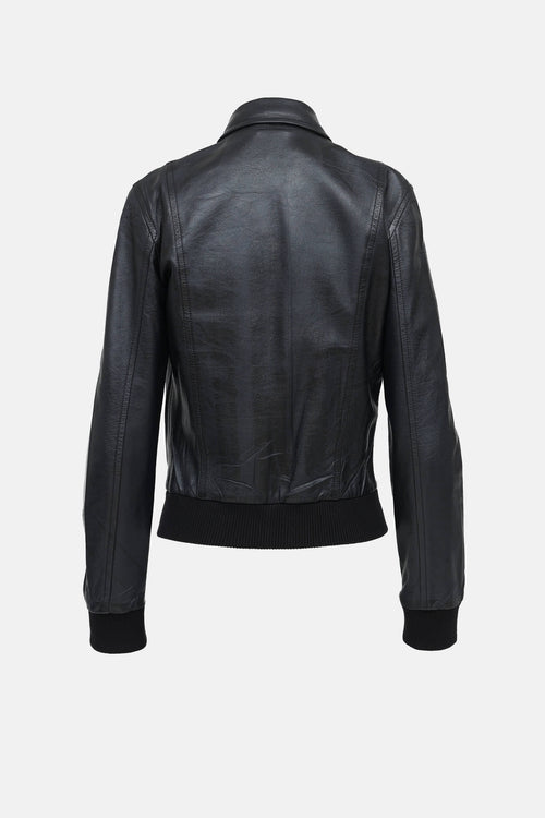 Dolce & Gabbana Leather Biker Jacket