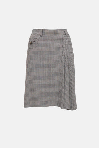 Dolce & Gabbana Houndstooth Midi Skirt