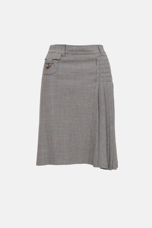 Dolce & Gabbana Houndstooth Midi Skirt
