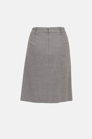 Dolce & Gabbana Houndstooth Midi Skirt