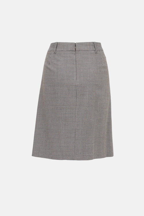 Dolce & Gabbana Houndstooth Midi Skirt