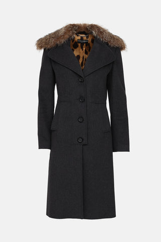 Wool & Fur Collar Coat