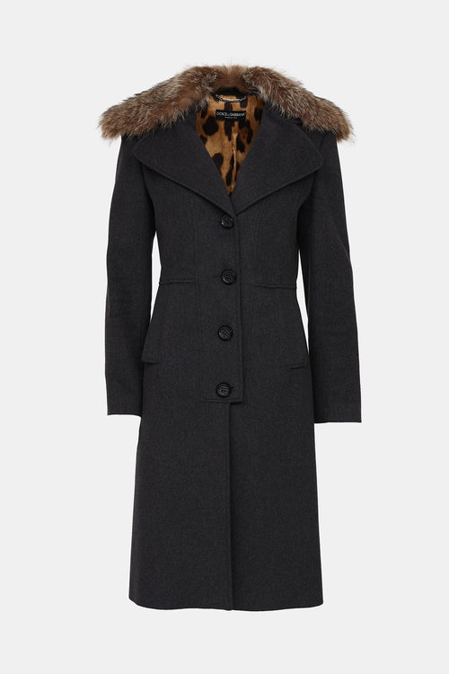 Wool & Fur Collar Coat