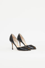 Jimmy Choo Embossed Peep Toe Pump