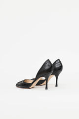 Jimmy Choo Embossed Peep Toe Pump
