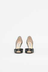 Jimmy Choo Embossed Peep Toe Pump