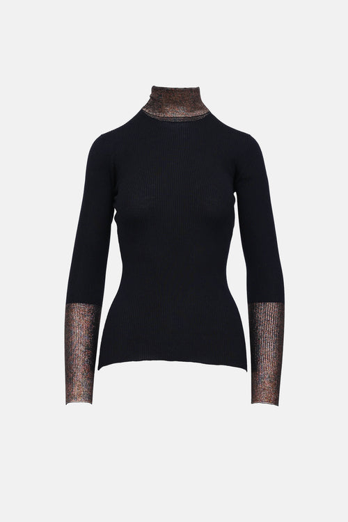 2006 Ribbed Turtleneck Top