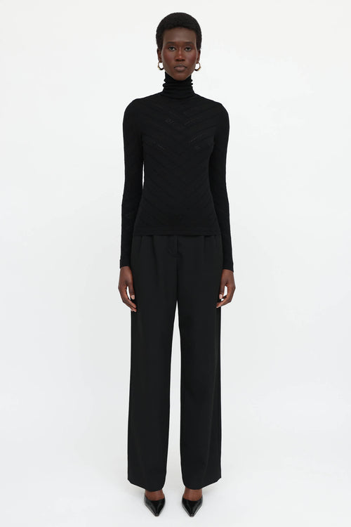 Dior 2004 Logo Knit Turtleneck