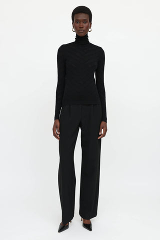 Dior 2004 Logo Knit Turtleneck