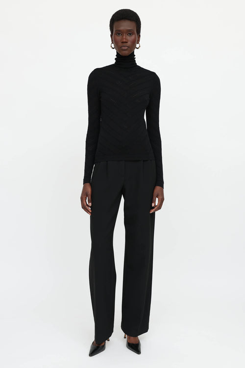 Dior 2004 Logo Knit Turtleneck