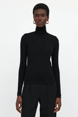 Dior 2004 Logo Knit Turtleneck