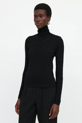 Dior 2004 Logo Knit Turtleneck