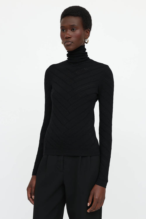 Dior 2004 Logo Knit Turtleneck