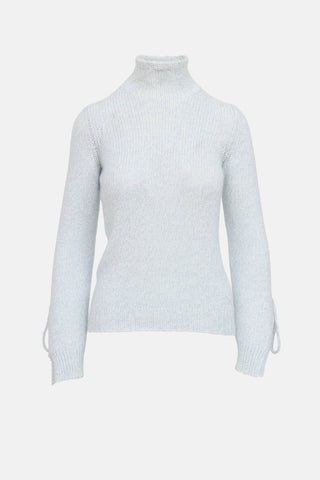 Versace C. 1980s Open Knit Turtleneck Sweater