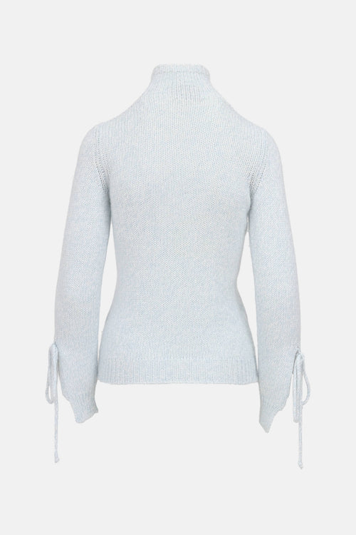 Versace C. 1980s Open Knit Turtleneck Sweater