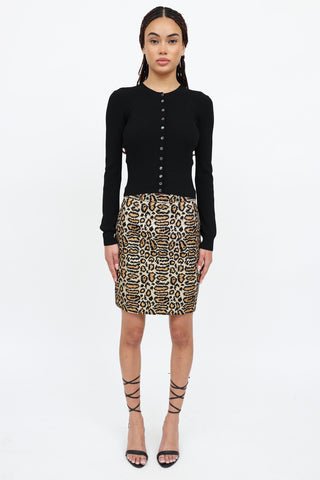 Dolce & Gabbana Ribbed Button Cardigan
