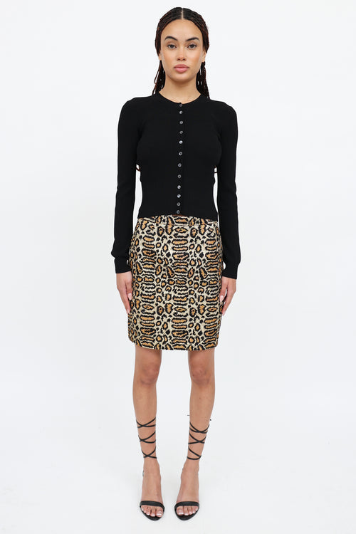 Dolce & Gabbana Ribbed Button Cardigan