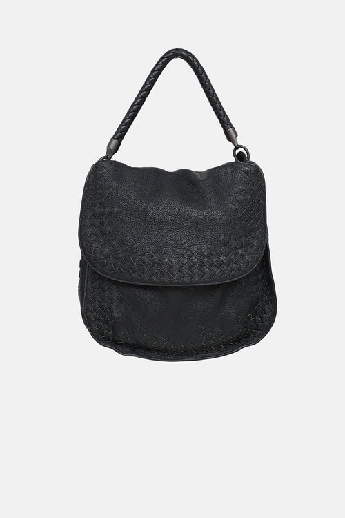 Bottega Veneta Intrecciato Flap Shoulder Bag