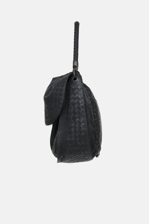 Bottega Veneta Intrecciato Flap Shoulder Bag