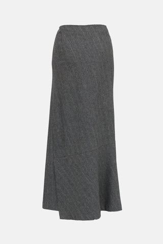Jil Sander Chevron A-Line Skirt
